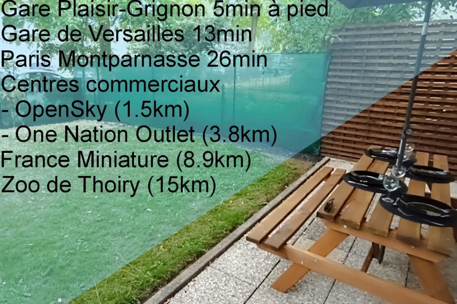Detente & Jardin By Beds4Wanderlust - Charmant T2 Avec Jardin - Gare Plaisir-Grignon, Versailles 20Km Eksteriør bilde